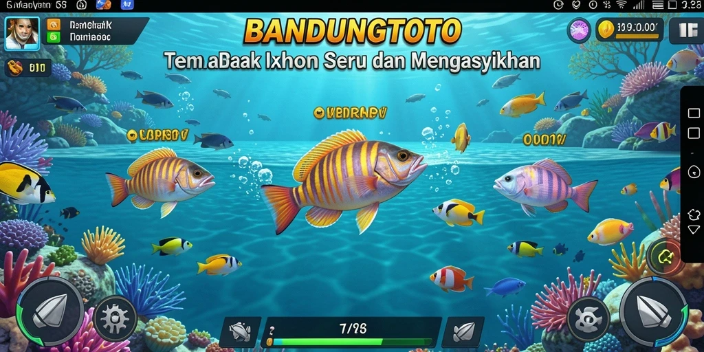 Tampilan gameplay seru dalam permainan Tembak Ikan BANDUNGTOTO.