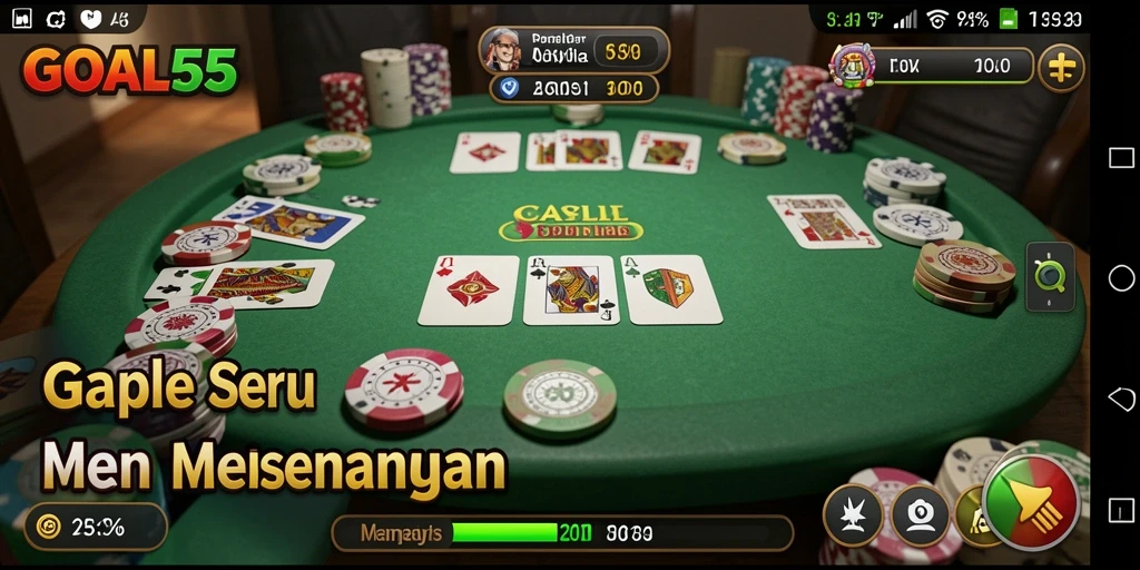 Screenshot gameplay Gaple yang seru dan menantang.