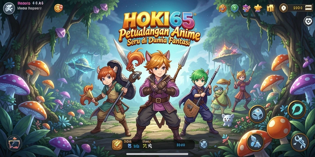 Screenshot utama HOKI65 menampilkan momen seru dalam gameplay Anime.