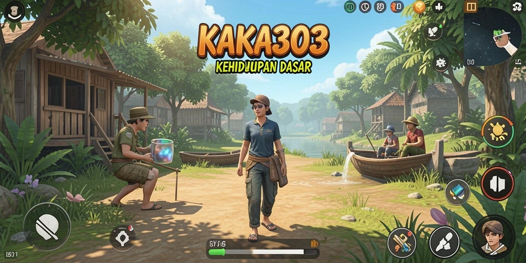 Screenshot gameplay yang menunjukkan interaksi karakter dalam KAKA303.
