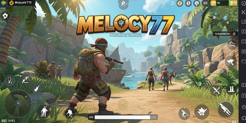 Tampilan gameplay <strong>MELODY77</strong> yang menarik dengan dunia Open World yang luas.