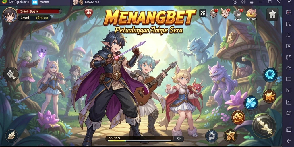 Screenshot MENANGBET menampilkan karakter Anime dalam aksi epik.
