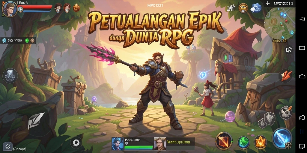Tampilan epik dari gameplay MPO1221 yang menampilkan aksi petualangan RPG.