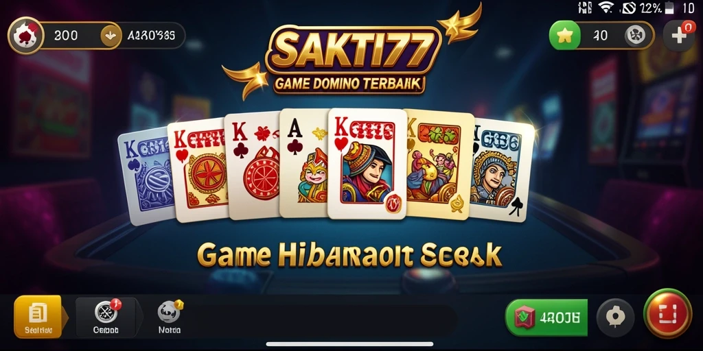 Tangkapan layar SAKTI77 menunjukkan gameplay seru domino.