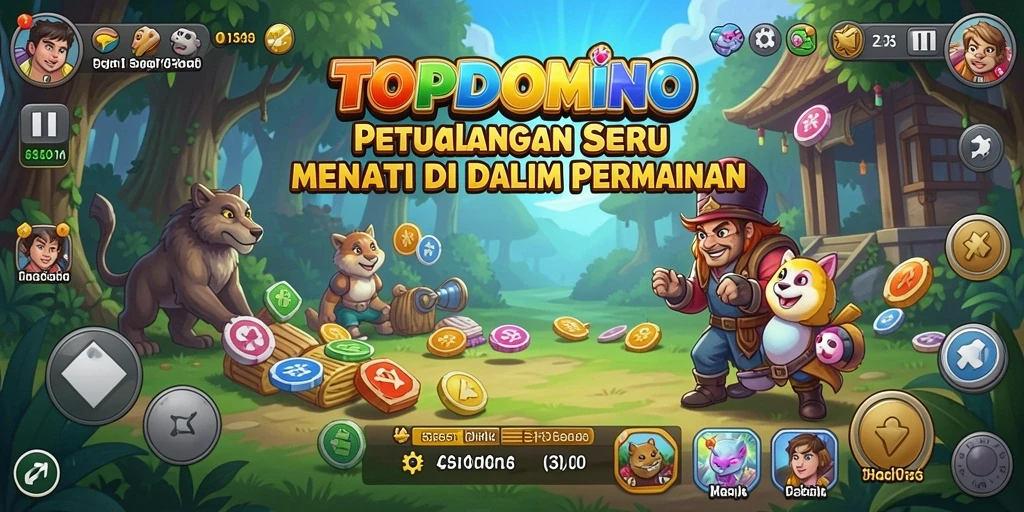 Tampilan permainan petualangan yang menarik dan penuh warna.