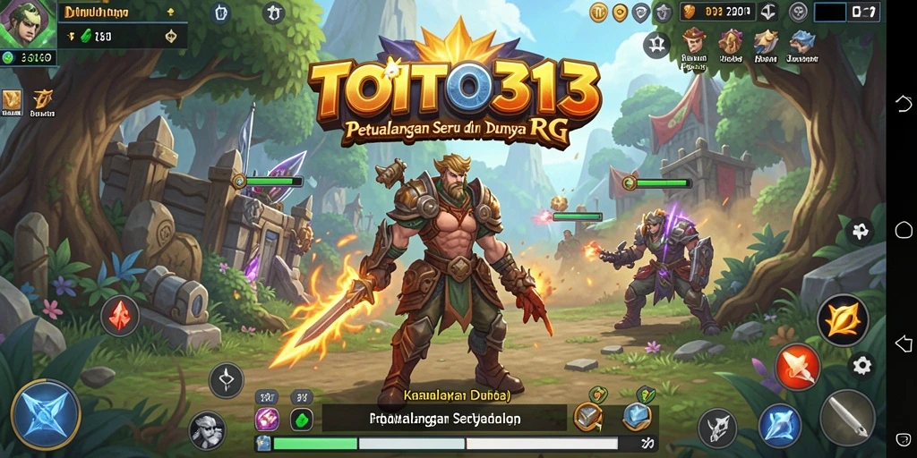 Screenshot menampilkan aksi menegangkan dan grafis RPG yang memukau.