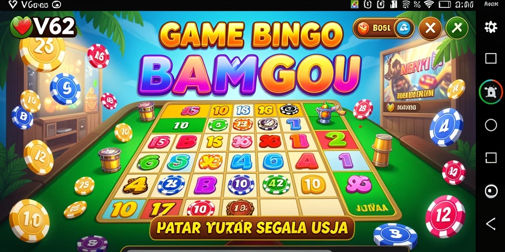 Tampilan gameplay Bingo yang seru dan interaktif di VV62.